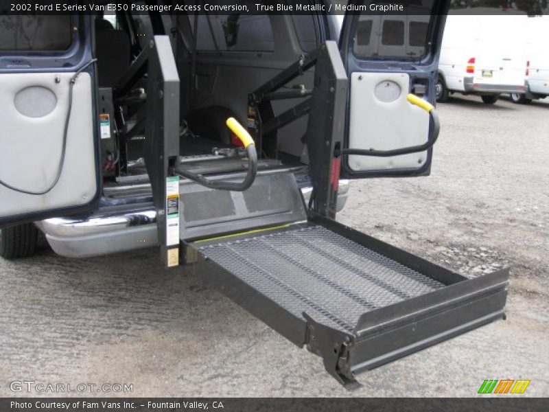 True Blue Metallic / Medium Graphite 2002 Ford E Series Van E350 Passenger Access Conversion