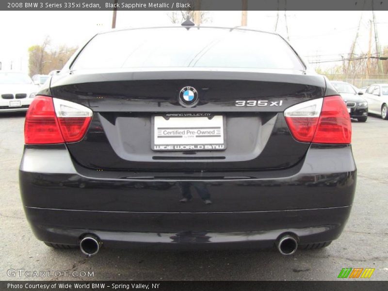 Black Sapphire Metallic / Black 2008 BMW 3 Series 335xi Sedan
