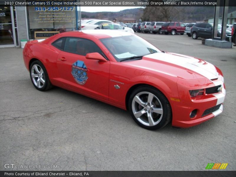 Inferno Orange Metallic / Black/Inferno Orange 2010 Chevrolet Camaro SS Coupe Indianapolis 500 Pace Car Special Edition