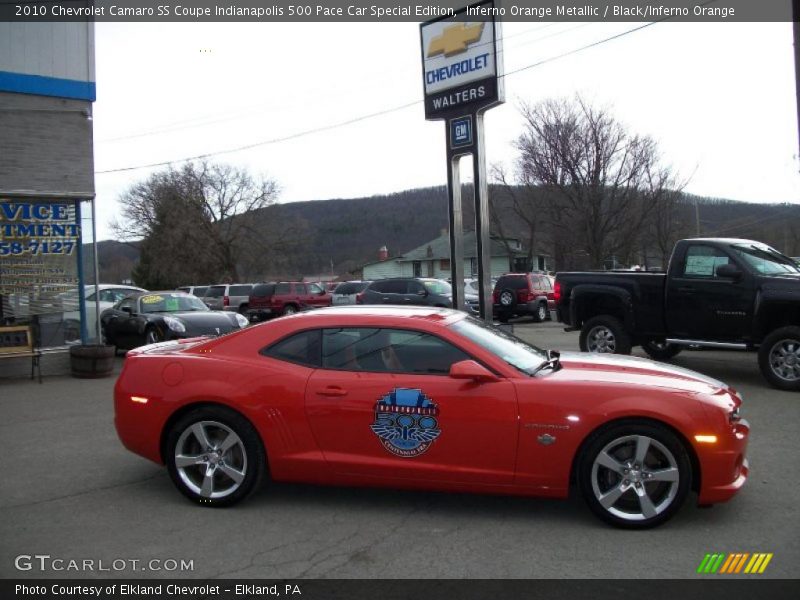 Inferno Orange Metallic / Black/Inferno Orange 2010 Chevrolet Camaro SS Coupe Indianapolis 500 Pace Car Special Edition