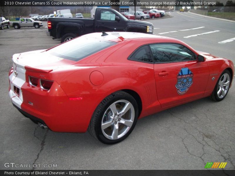 Inferno Orange Metallic / Black/Inferno Orange 2010 Chevrolet Camaro SS Coupe Indianapolis 500 Pace Car Special Edition