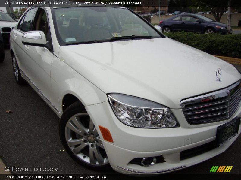 Arctic White / Savanna/Cashmere 2008 Mercedes-Benz C 300 4Matic Luxury