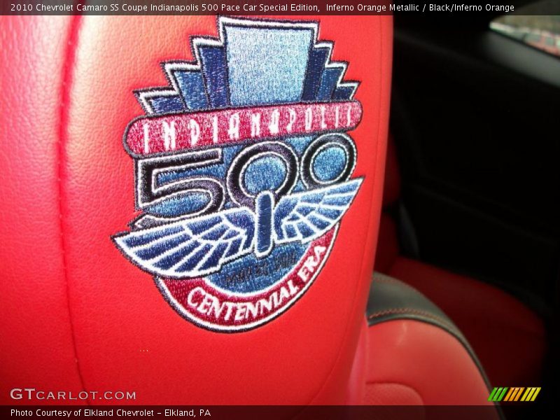  2010 Camaro SS Coupe Indianapolis 500 Pace Car Special Edition Logo