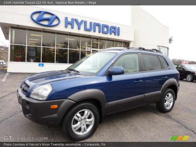 Nautical Blue Metallic / Beige 2006 Hyundai Tucson GLS V6 4x4