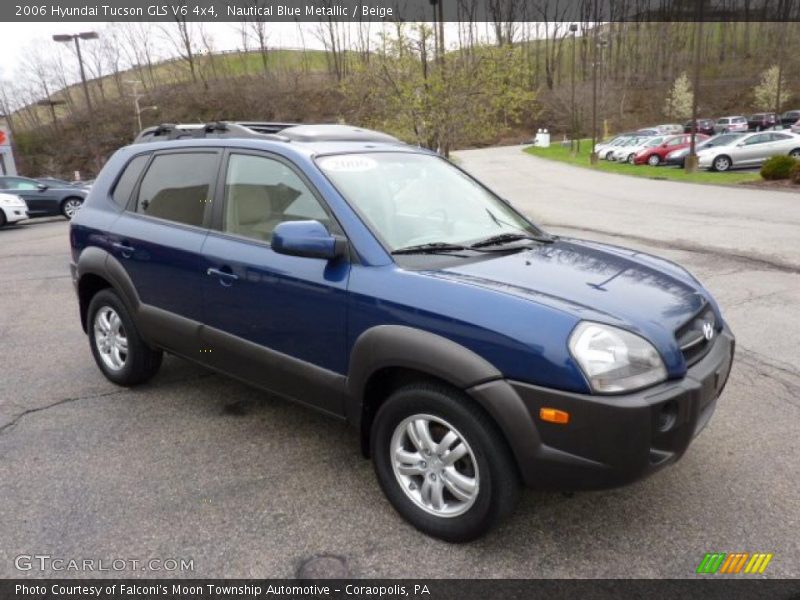 Nautical Blue Metallic / Beige 2006 Hyundai Tucson GLS V6 4x4
