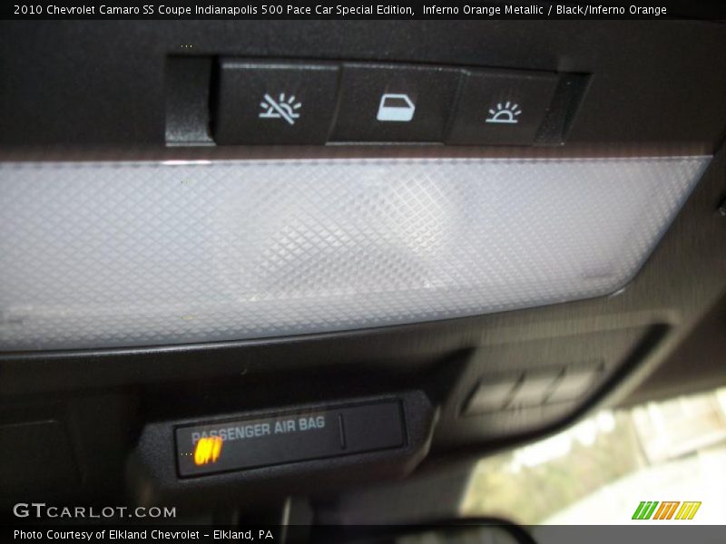 Inferno Orange Metallic / Black/Inferno Orange 2010 Chevrolet Camaro SS Coupe Indianapolis 500 Pace Car Special Edition
