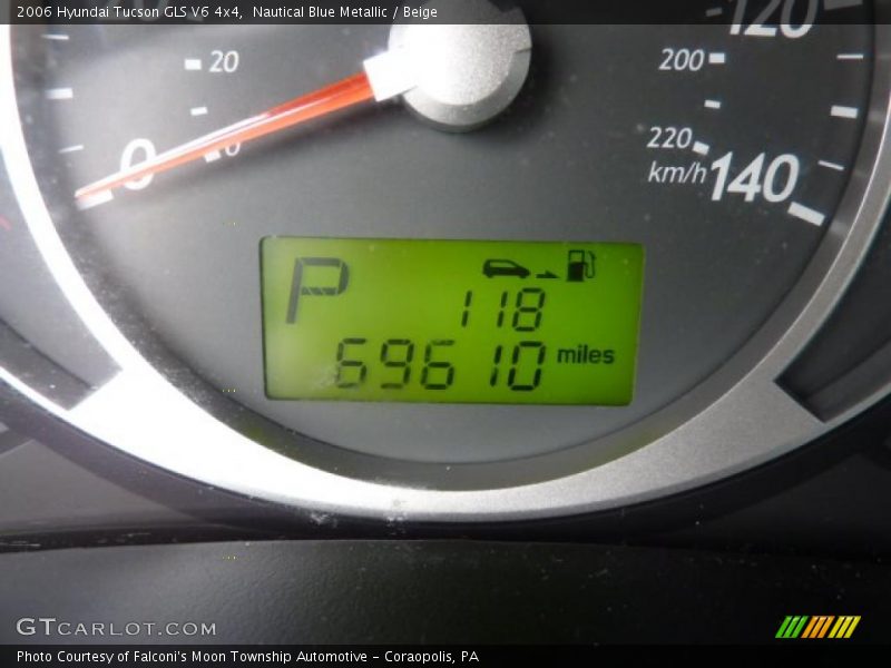 Nautical Blue Metallic / Beige 2006 Hyundai Tucson GLS V6 4x4