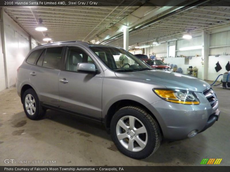 Steel Gray / Gray 2008 Hyundai Santa Fe Limited 4WD