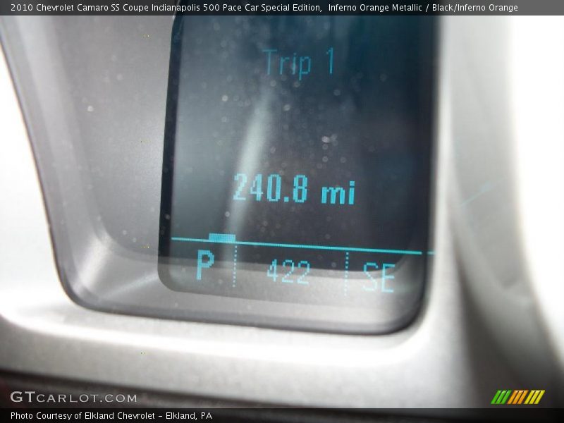 Inferno Orange Metallic / Black/Inferno Orange 2010 Chevrolet Camaro SS Coupe Indianapolis 500 Pace Car Special Edition