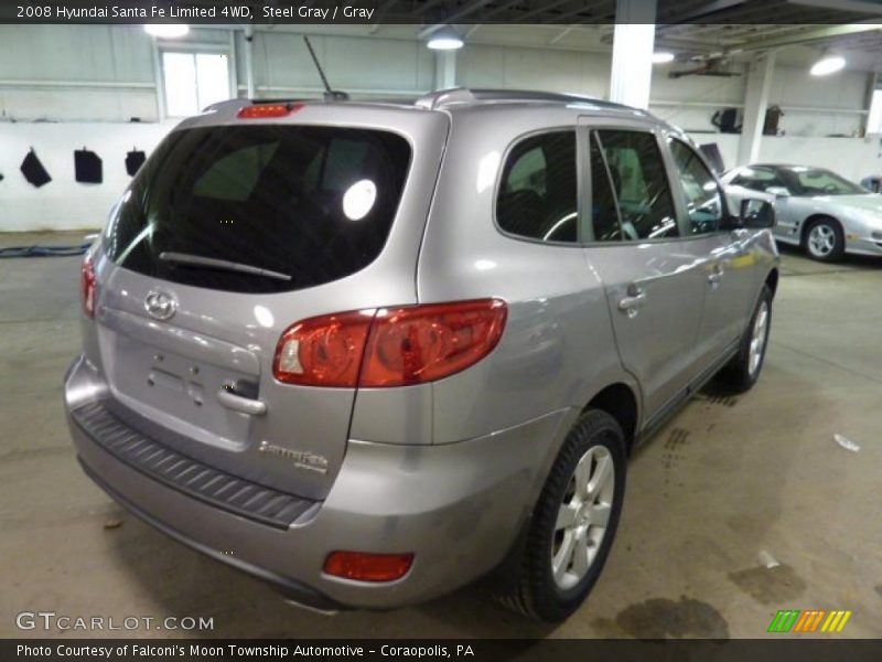Steel Gray / Gray 2008 Hyundai Santa Fe Limited 4WD