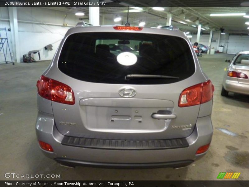Steel Gray / Gray 2008 Hyundai Santa Fe Limited 4WD