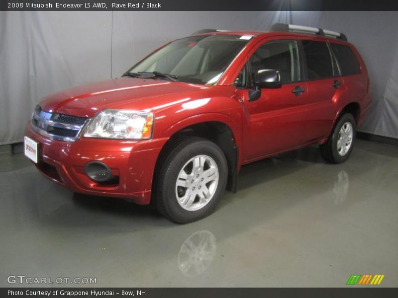 Rave Red / Black 2008 Mitsubishi Endeavor LS AWD