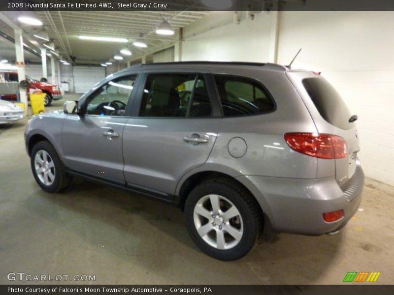 Steel Gray / Gray 2008 Hyundai Santa Fe Limited 4WD