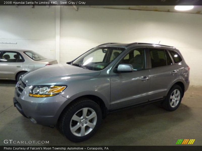 Steel Gray / Gray 2008 Hyundai Santa Fe Limited 4WD