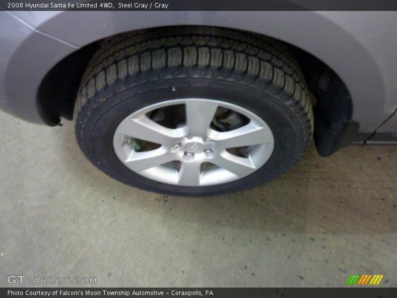 Steel Gray / Gray 2008 Hyundai Santa Fe Limited 4WD