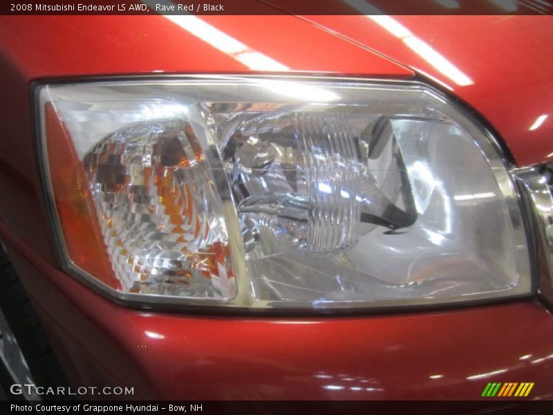 Rave Red / Black 2008 Mitsubishi Endeavor LS AWD