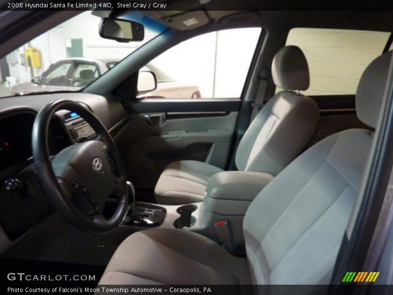 Steel Gray / Gray 2008 Hyundai Santa Fe Limited 4WD
