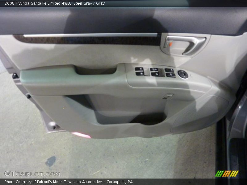 Steel Gray / Gray 2008 Hyundai Santa Fe Limited 4WD