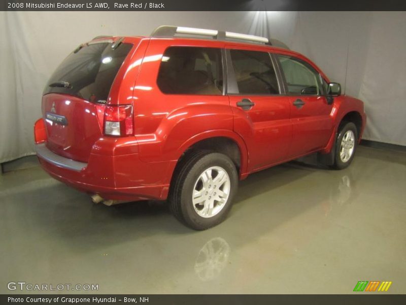 Rave Red / Black 2008 Mitsubishi Endeavor LS AWD