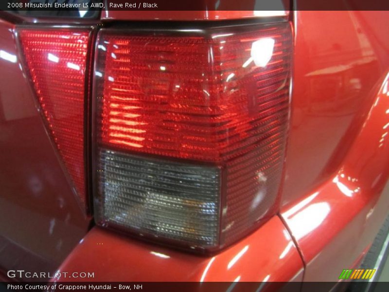 Rave Red / Black 2008 Mitsubishi Endeavor LS AWD