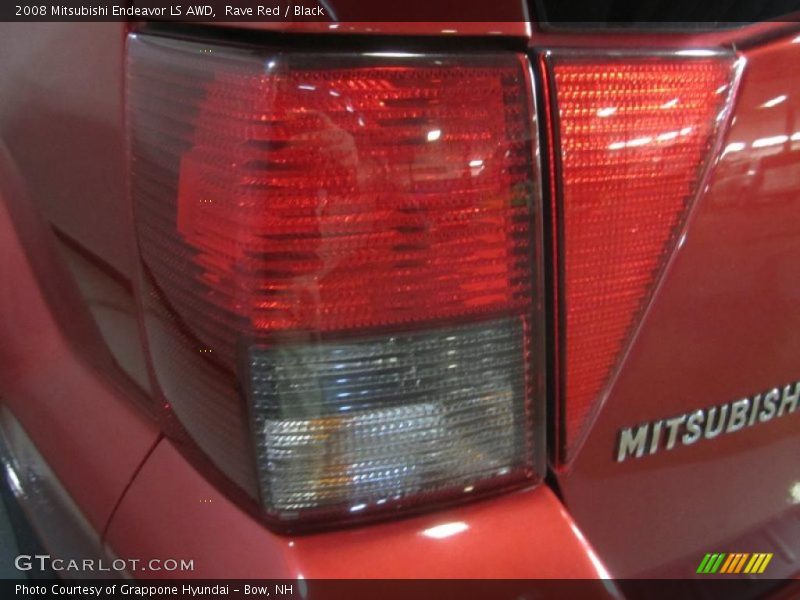 Rave Red / Black 2008 Mitsubishi Endeavor LS AWD
