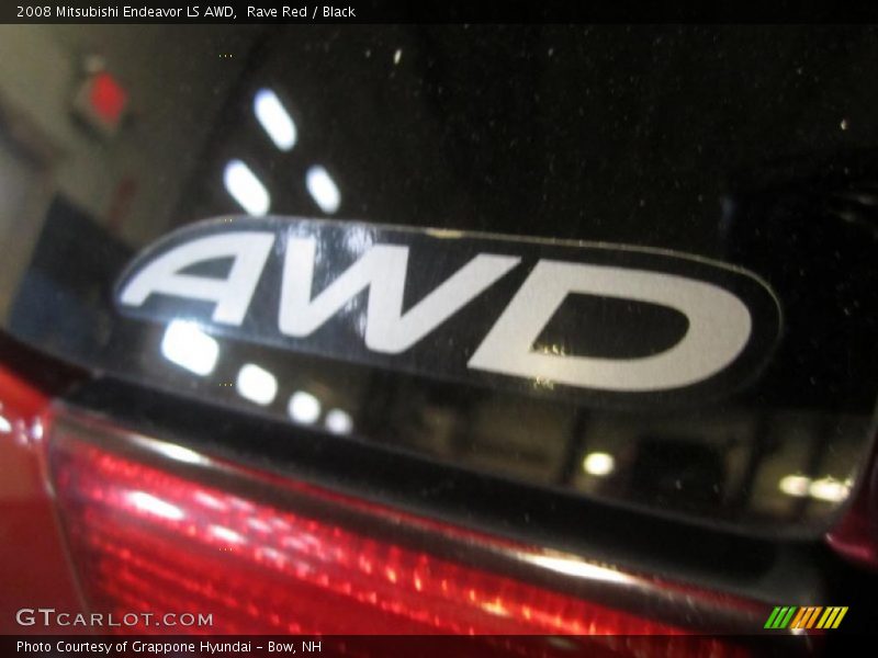 Rave Red / Black 2008 Mitsubishi Endeavor LS AWD