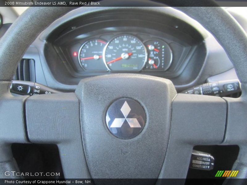 Rave Red / Black 2008 Mitsubishi Endeavor LS AWD