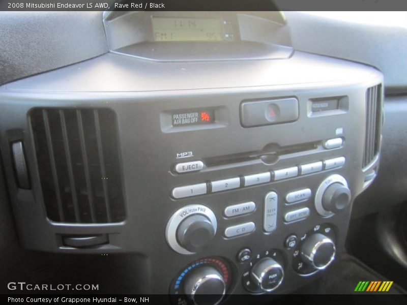 Rave Red / Black 2008 Mitsubishi Endeavor LS AWD