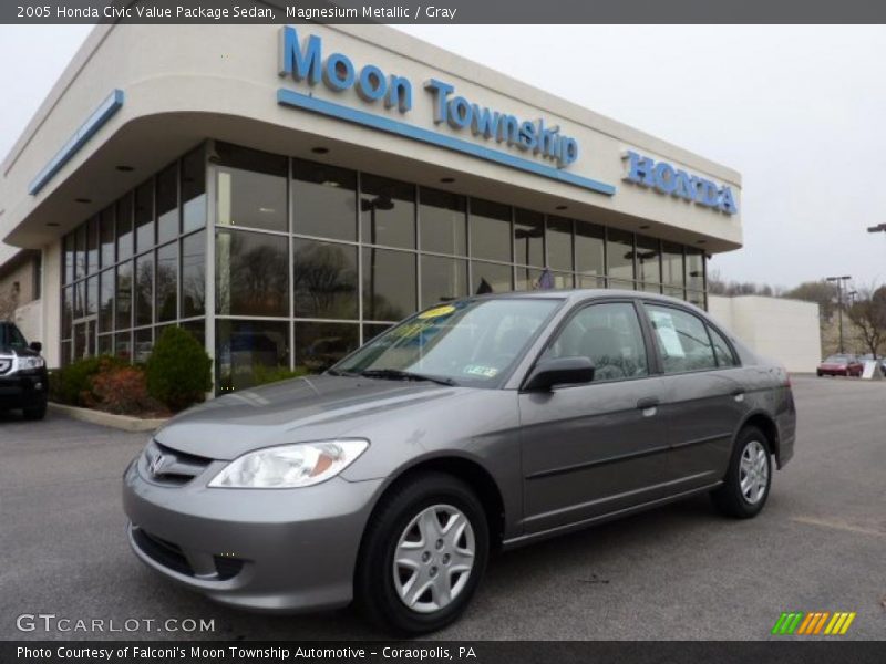 Magnesium Metallic / Gray 2005 Honda Civic Value Package Sedan