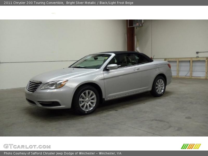 Bright Silver Metallic / Black/Light Frost Beige 2011 Chrysler 200 Touring Convertible