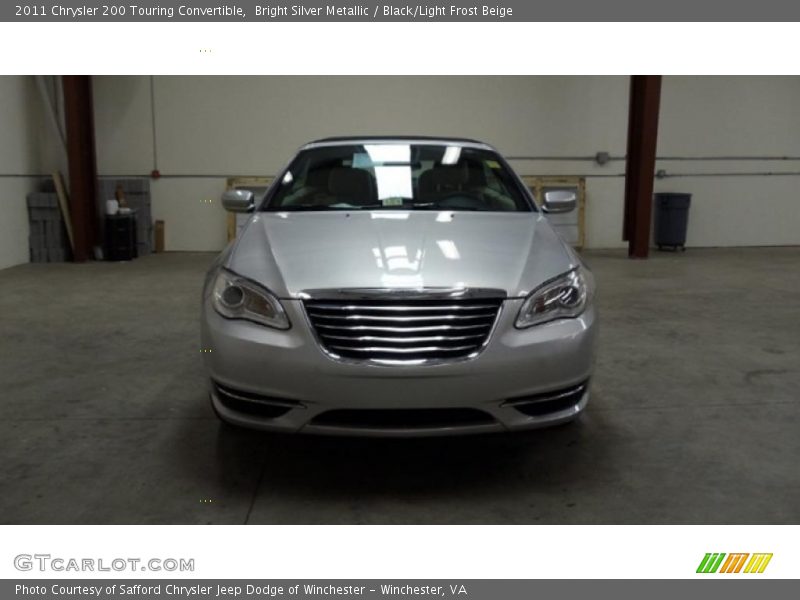 Bright Silver Metallic / Black/Light Frost Beige 2011 Chrysler 200 Touring Convertible