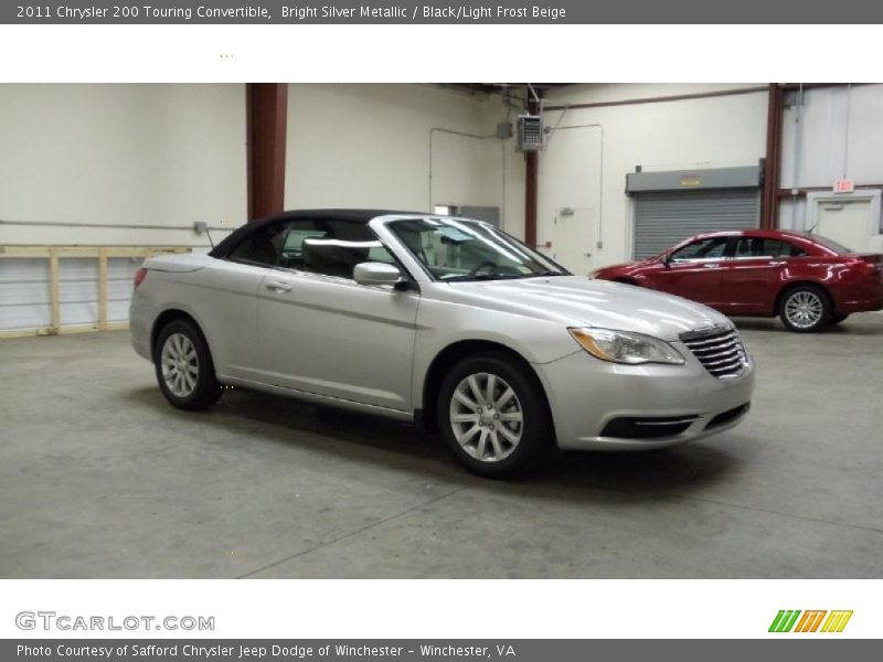 Bright Silver Metallic / Black/Light Frost Beige 2011 Chrysler 200 Touring Convertible