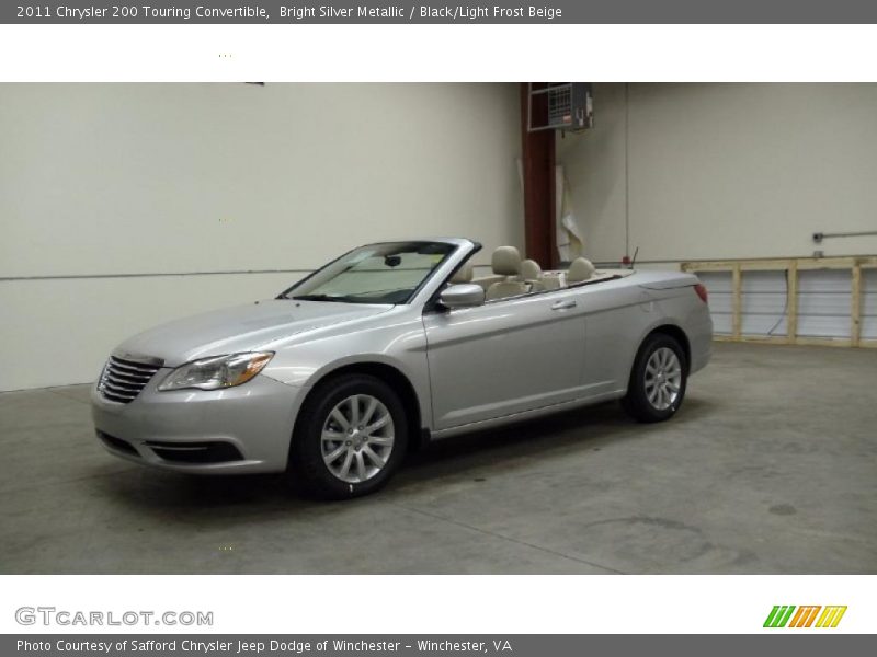 Bright Silver Metallic / Black/Light Frost Beige 2011 Chrysler 200 Touring Convertible