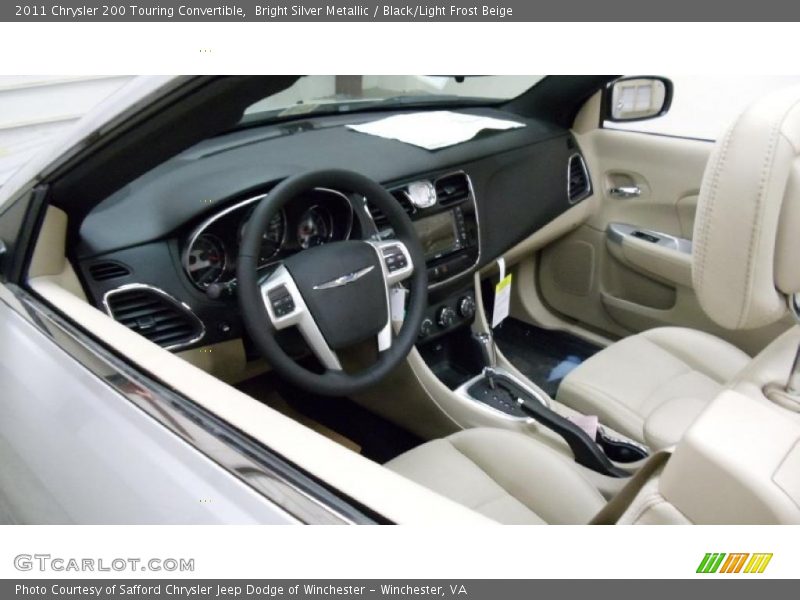 Bright Silver Metallic / Black/Light Frost Beige 2011 Chrysler 200 Touring Convertible