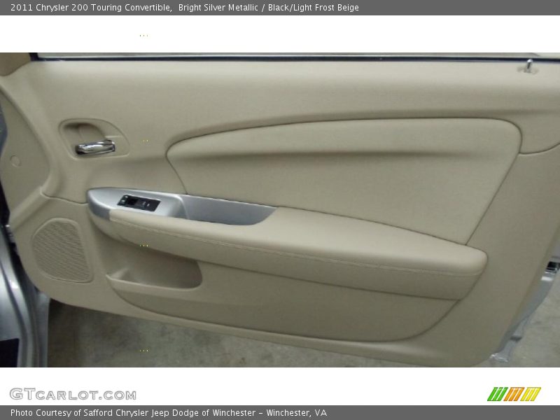 Bright Silver Metallic / Black/Light Frost Beige 2011 Chrysler 200 Touring Convertible