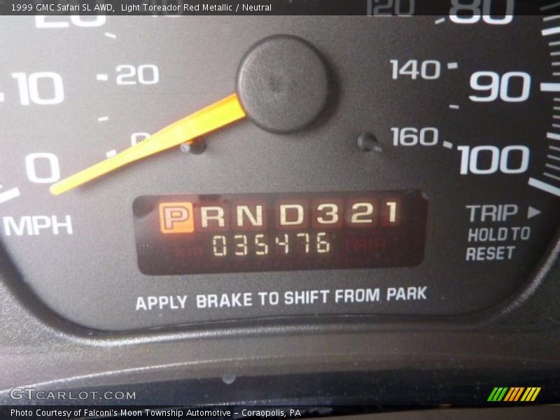 Light Toreador Red Metallic / Neutral 1999 GMC Safari SL AWD