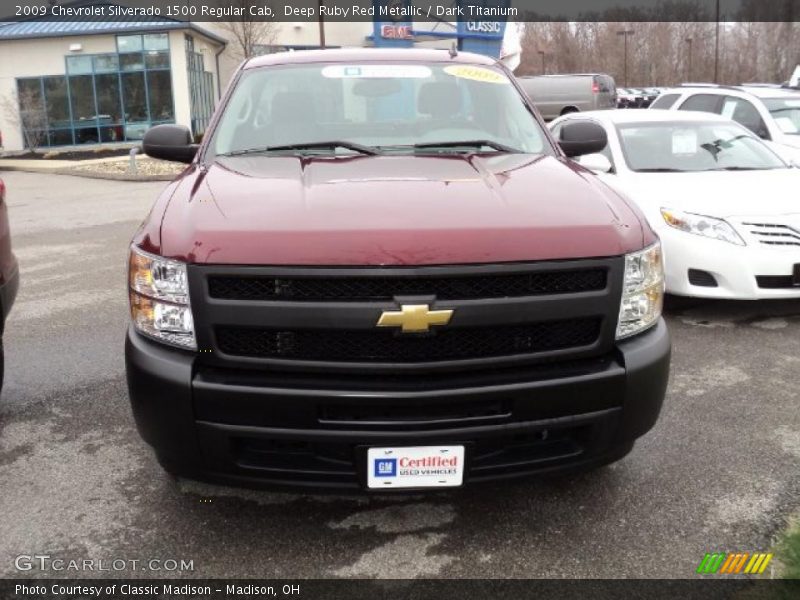 Deep Ruby Red Metallic / Dark Titanium 2009 Chevrolet Silverado 1500 Regular Cab