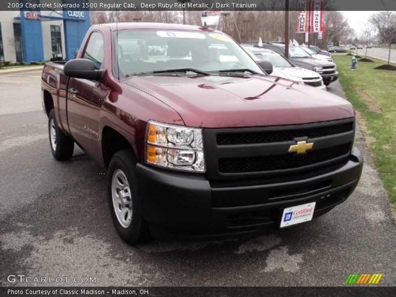 Deep Ruby Red Metallic / Dark Titanium 2009 Chevrolet Silverado 1500 Regular Cab