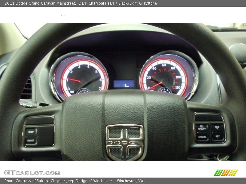 Dark Charcoal Pearl / Black/Light Graystone 2011 Dodge Grand Caravan Mainstreet