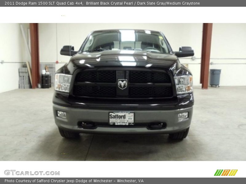 Brilliant Black Crystal Pearl / Dark Slate Gray/Medium Graystone 2011 Dodge Ram 1500 SLT Quad Cab 4x4