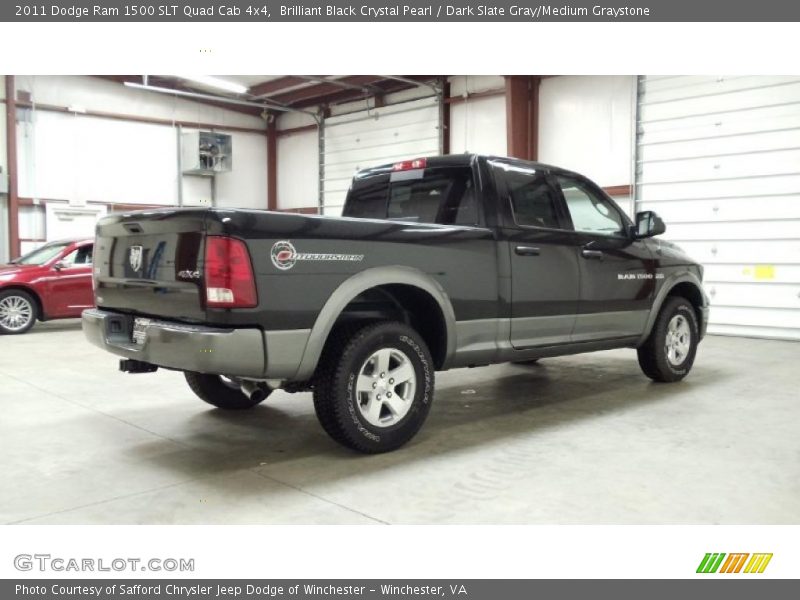 Brilliant Black Crystal Pearl / Dark Slate Gray/Medium Graystone 2011 Dodge Ram 1500 SLT Quad Cab 4x4