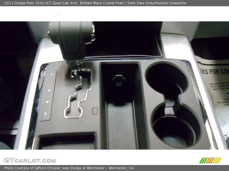 Brilliant Black Crystal Pearl / Dark Slate Gray/Medium Graystone 2011 Dodge Ram 1500 SLT Quad Cab 4x4