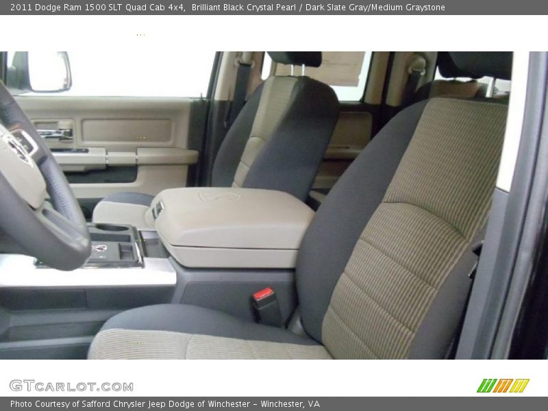 Brilliant Black Crystal Pearl / Dark Slate Gray/Medium Graystone 2011 Dodge Ram 1500 SLT Quad Cab 4x4
