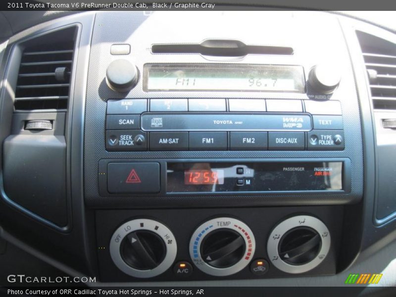 Black / Graphite Gray 2011 Toyota Tacoma V6 PreRunner Double Cab