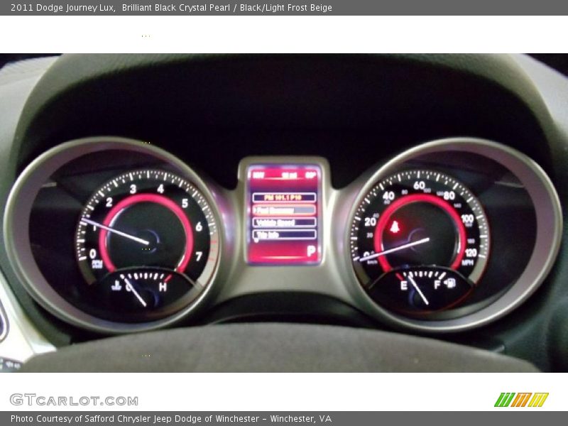 Brilliant Black Crystal Pearl / Black/Light Frost Beige 2011 Dodge Journey Lux