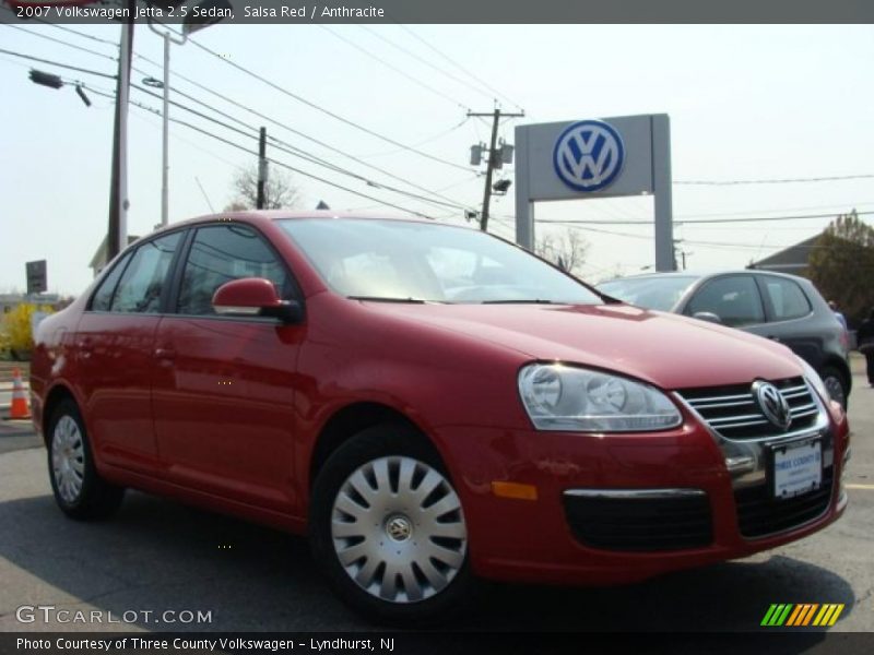 Salsa Red / Anthracite 2007 Volkswagen Jetta 2.5 Sedan