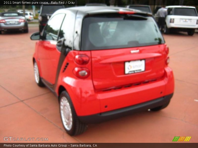 Rally Red / Gray 2011 Smart fortwo pure coupe