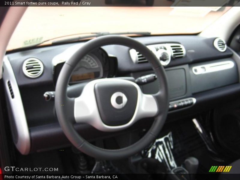 Rally Red / Gray 2011 Smart fortwo pure coupe