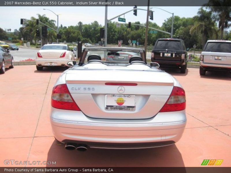 Iridium Silver Metallic / Black 2007 Mercedes-Benz CLK 550 Cabriolet