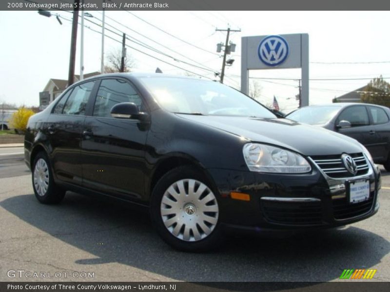 Black / Anthracite Black 2008 Volkswagen Jetta S Sedan